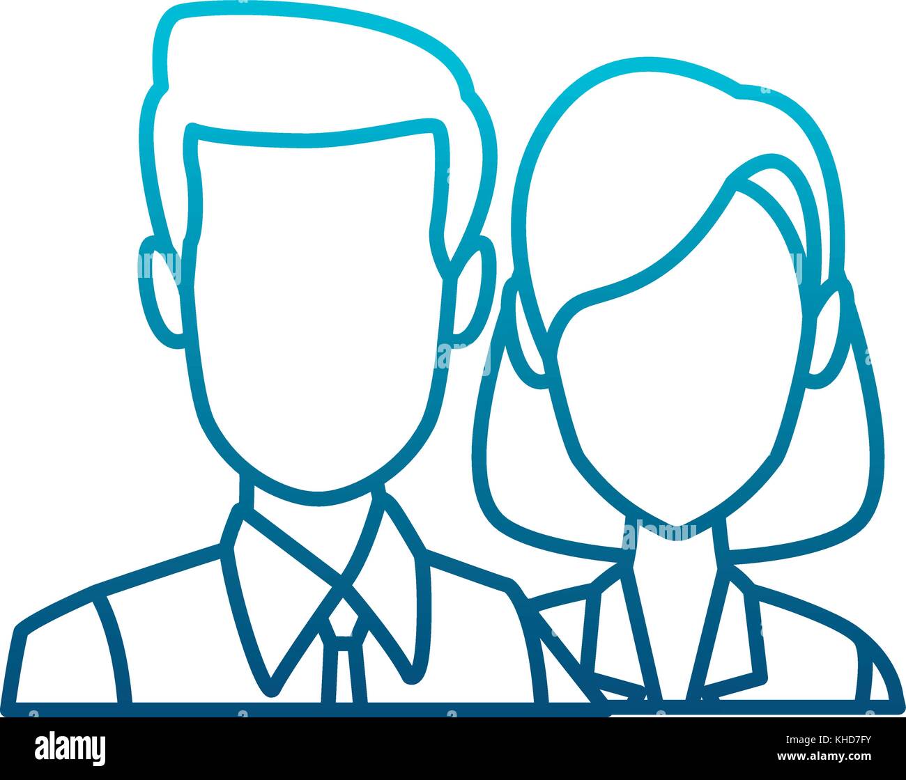 Business couple teamwork Stock Vector Image & Art - Alamy
