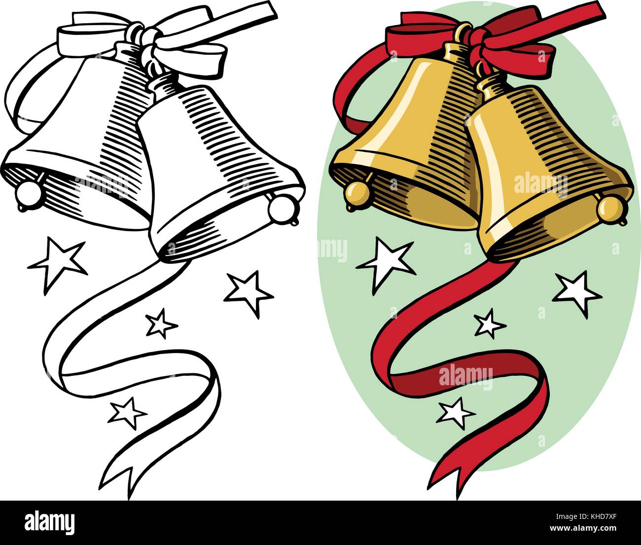 Christmas bell drawing hi-res stock photography and images - Alamy