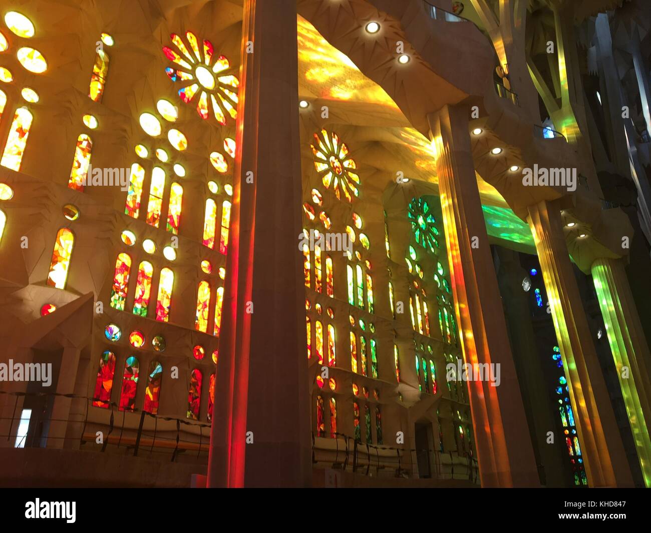 Stained Glass Windows Sagrada Familia, Barcelona Stock Photo Alamy