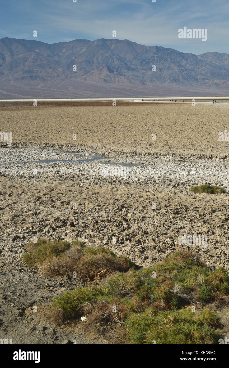 people walking Salt Flats Death Valley Stock Photo - Alamy