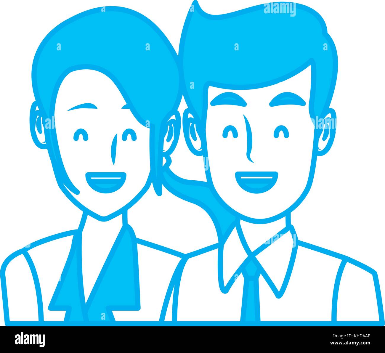 Business couple teamwork Stock Vector Image & Art - Alamy