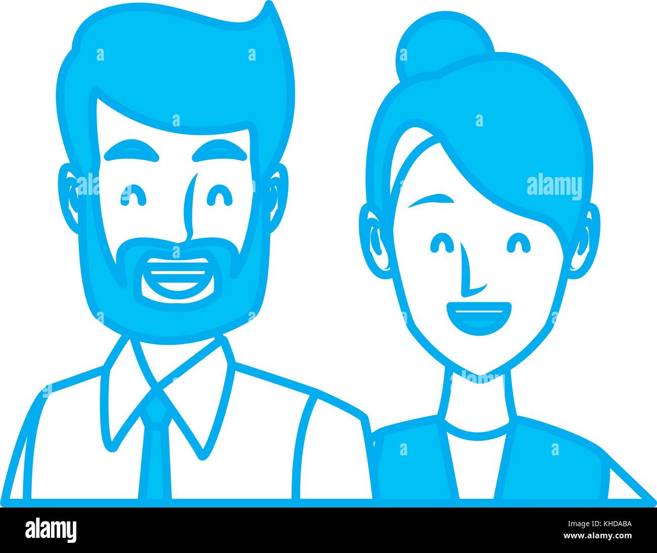 Business couple teamwork Stock Vector Image & Art - Alamy