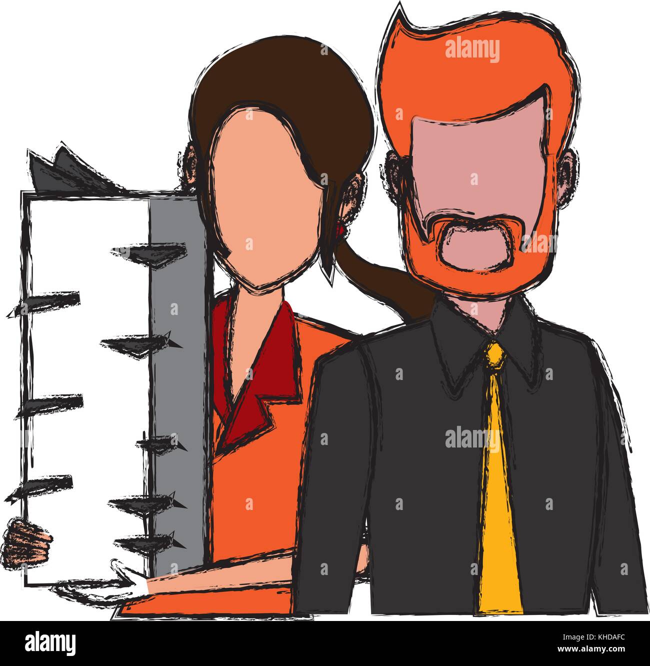 Business couple teamwork Stock Vector Image & Art - Alamy