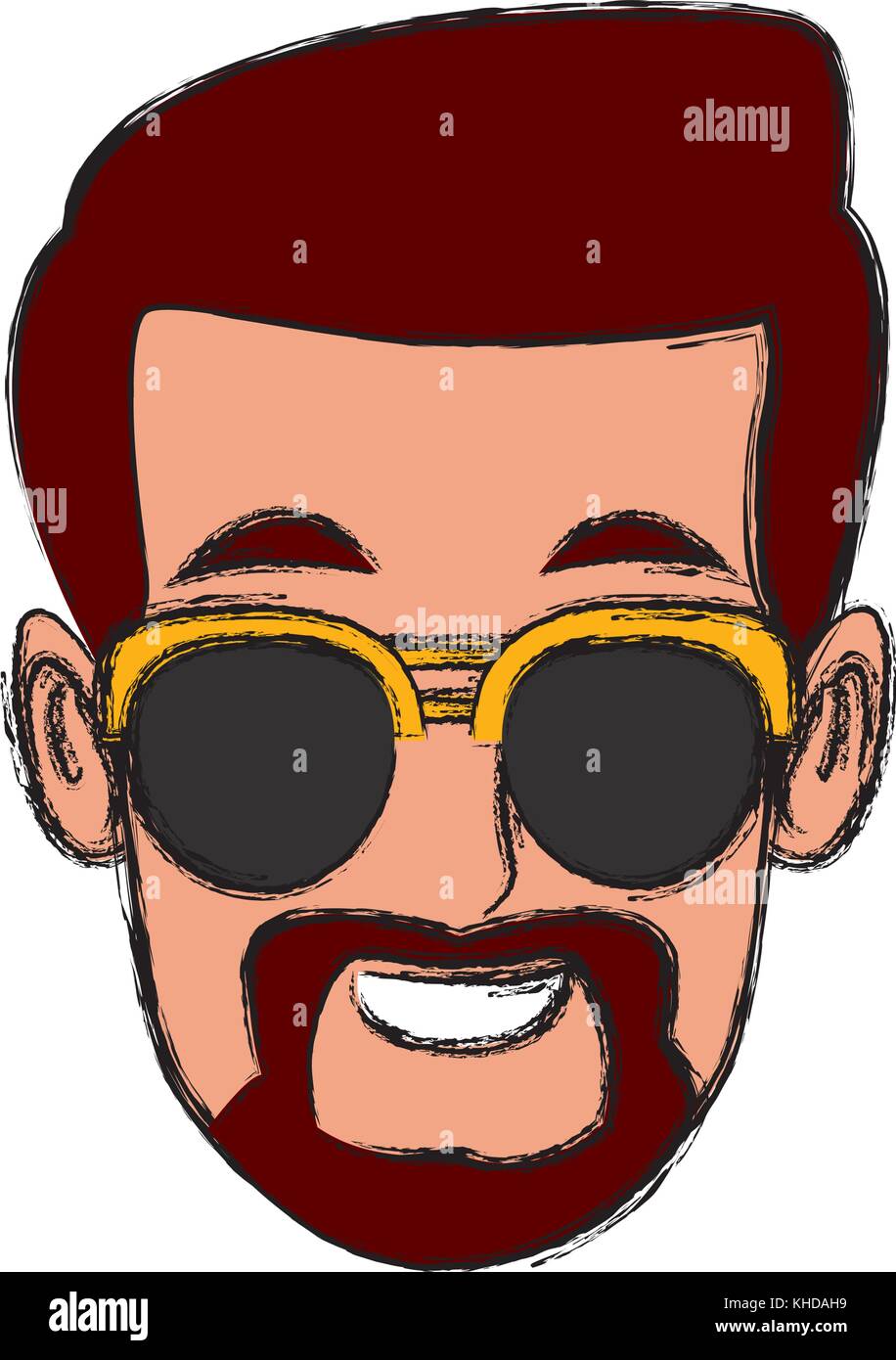 Man with sunglasses cartoon Stock Vector Image & Art Alamy