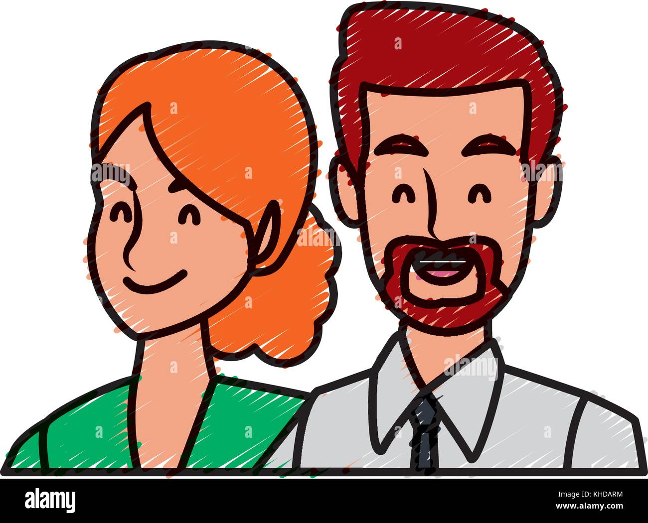 Business couple teamwork Stock Vector Image & Art - Alamy