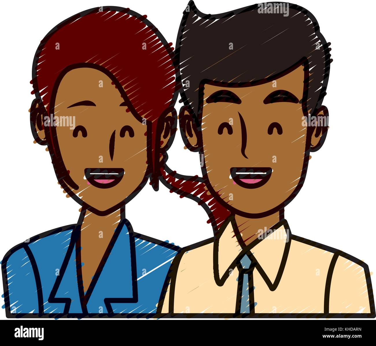 Business couple teamwork Stock Vector Image & Art - Alamy