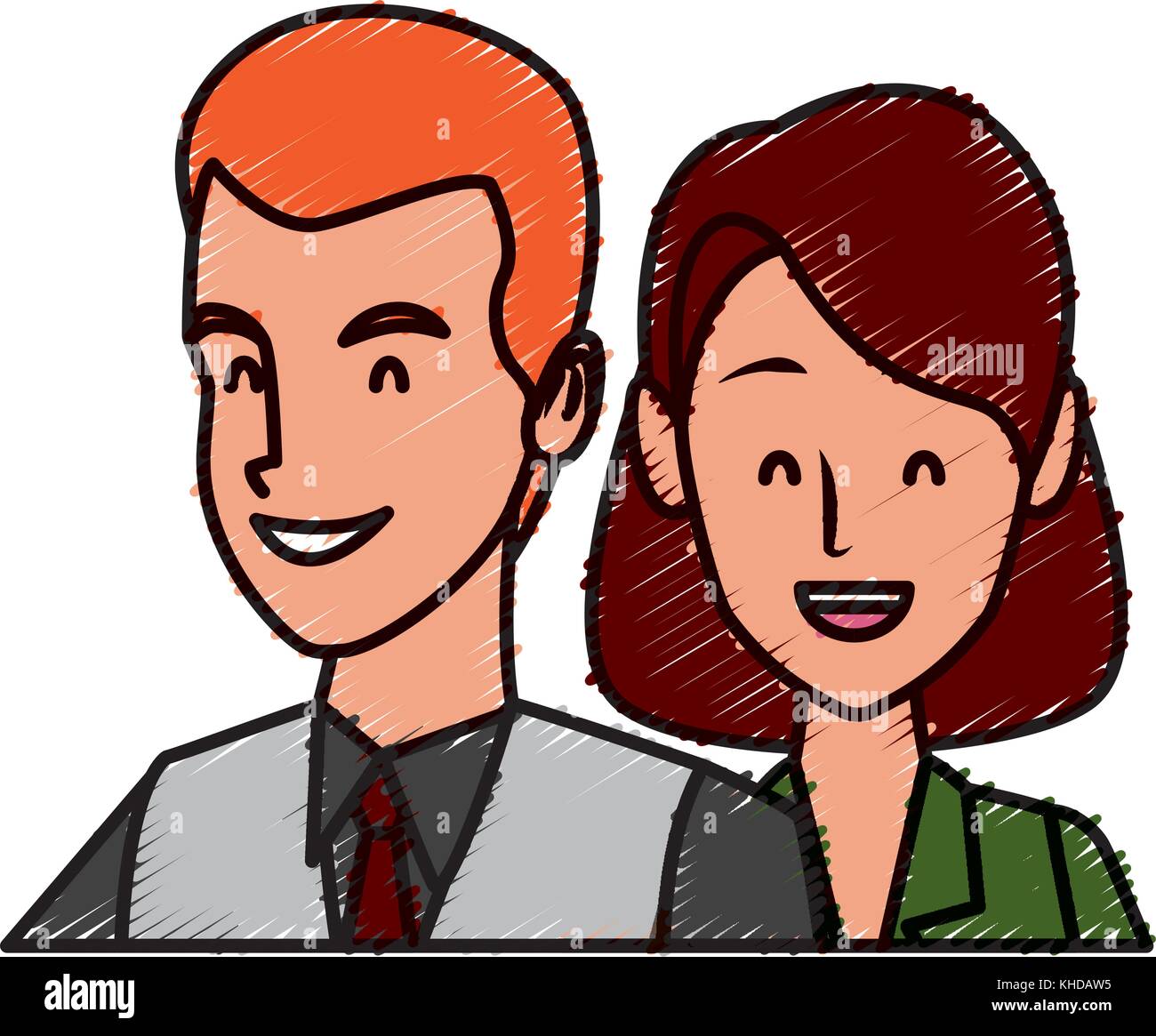 Business couple teamwork Stock Vector Image & Art - Alamy
