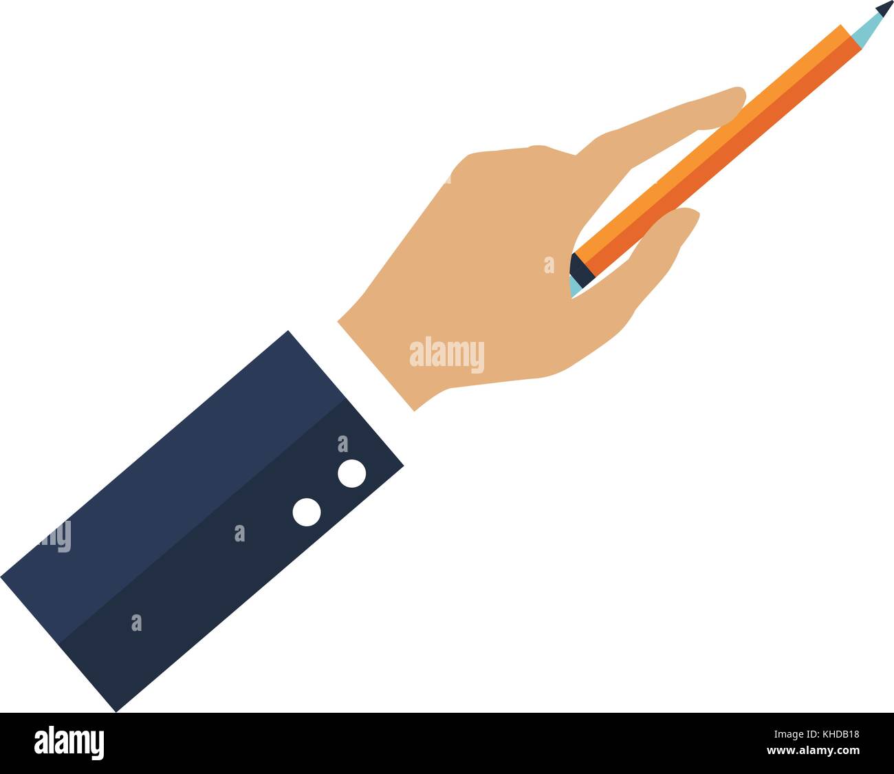 Hand holding a pencil Stock Vector Image & Art - Alamy