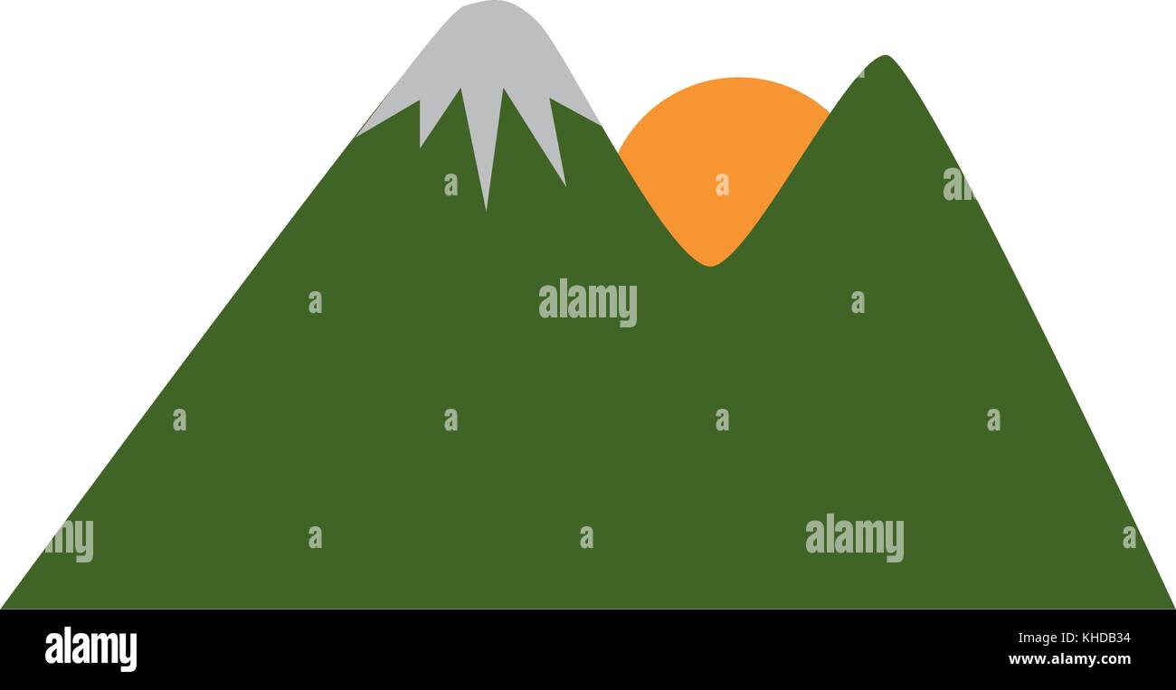 Sun in the mountains Stock Vector Image & Art - Alamy