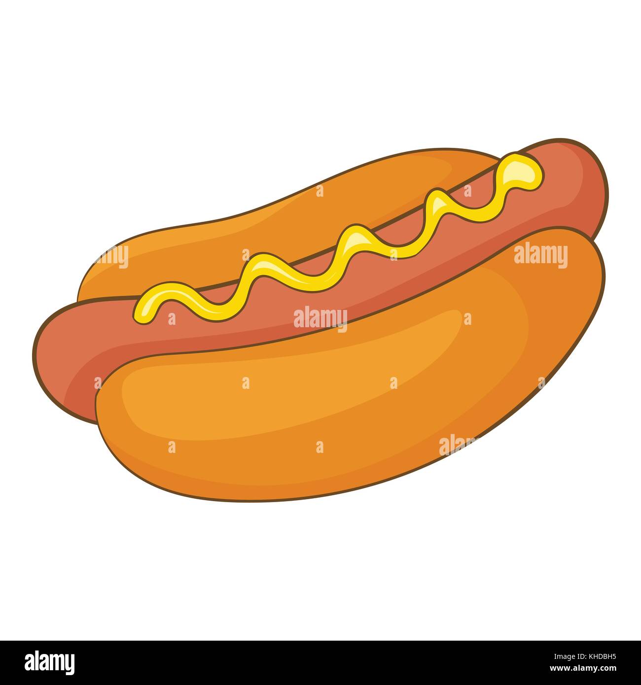 Hot dog icon, cartoon style Stock Vector Image & Art - Alamy