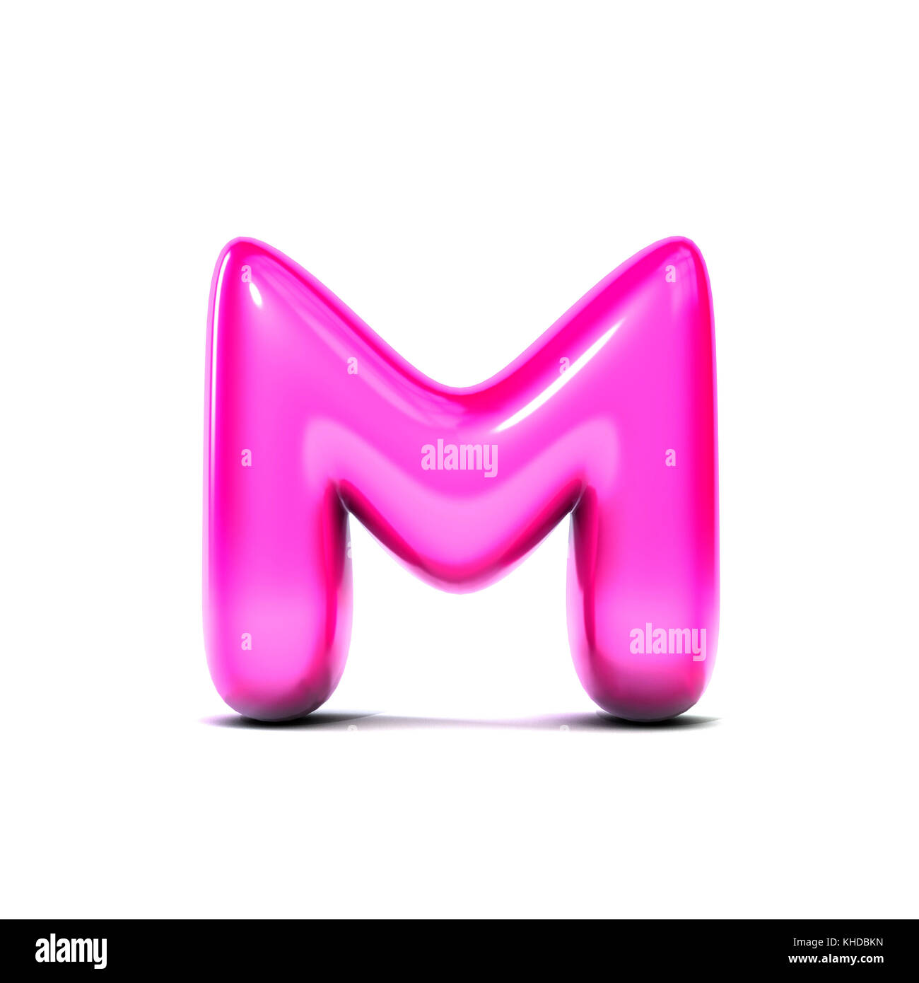 Glossy Letter M Bubble Font Isolated On White Background 3d Stock