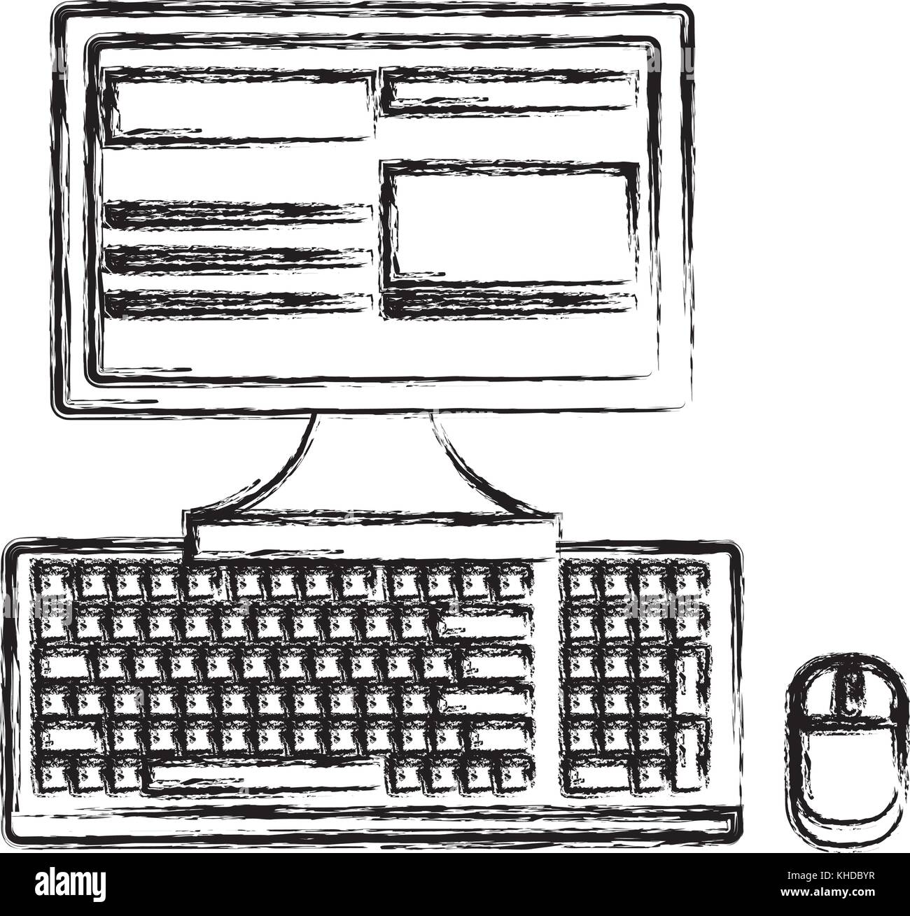 Computer with mouse and keyboard Stock Vector Image & Art Alamy