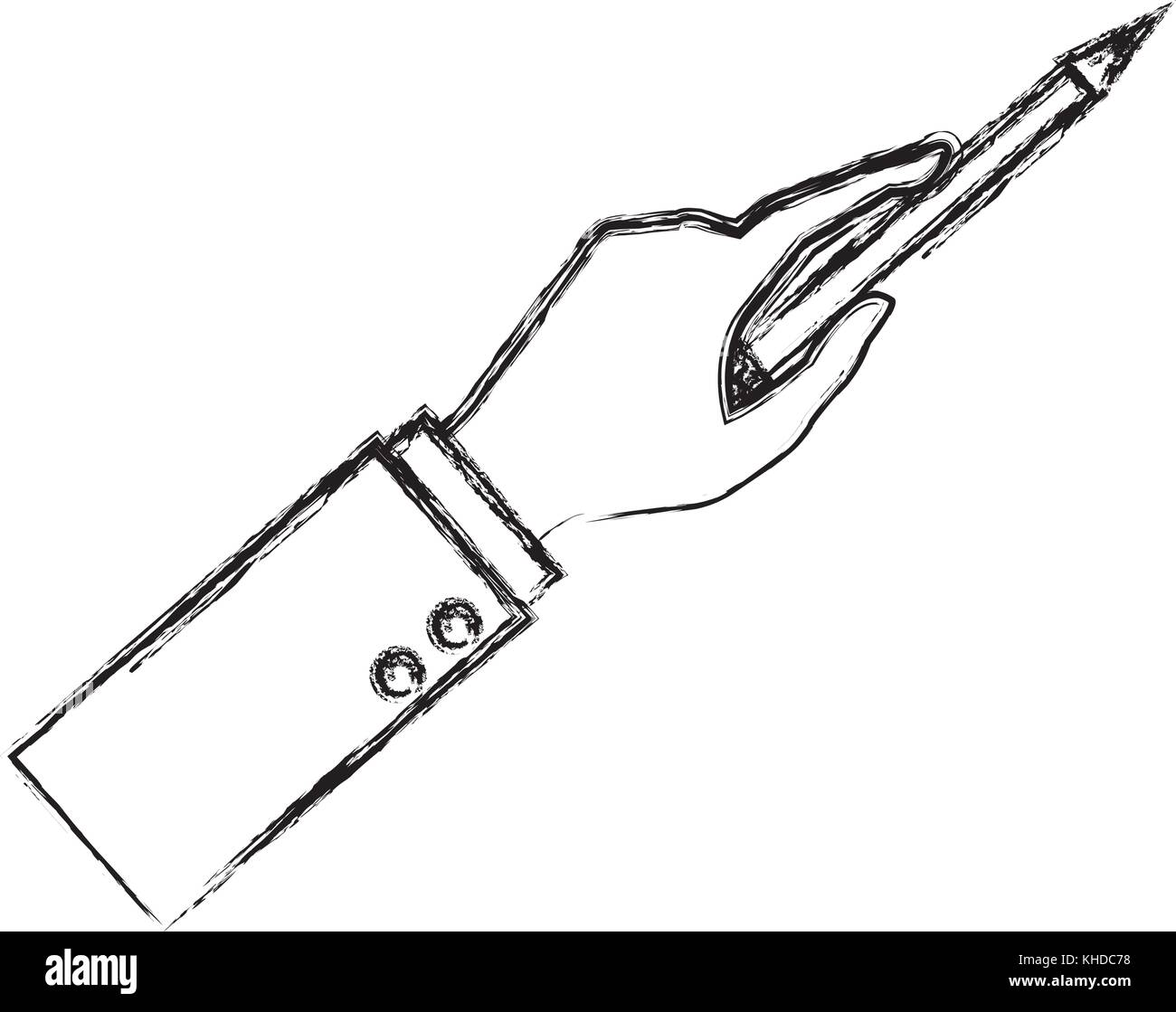 Hand holding a pencil Stock Vector Image & Art - Alamy