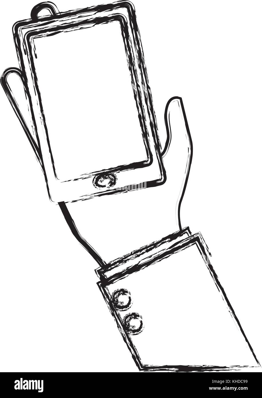 Hand holding smartphone Stock Vector Image & Art - Alamy