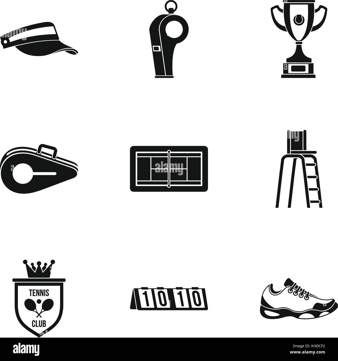 Tennis icons set, simple style Stock Vector Image & Art - Alamy