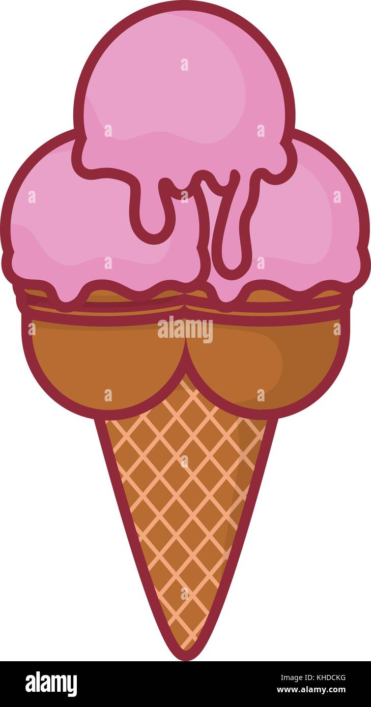 ice cream cone vector illustration Stock Vector Image & Art - Alamy