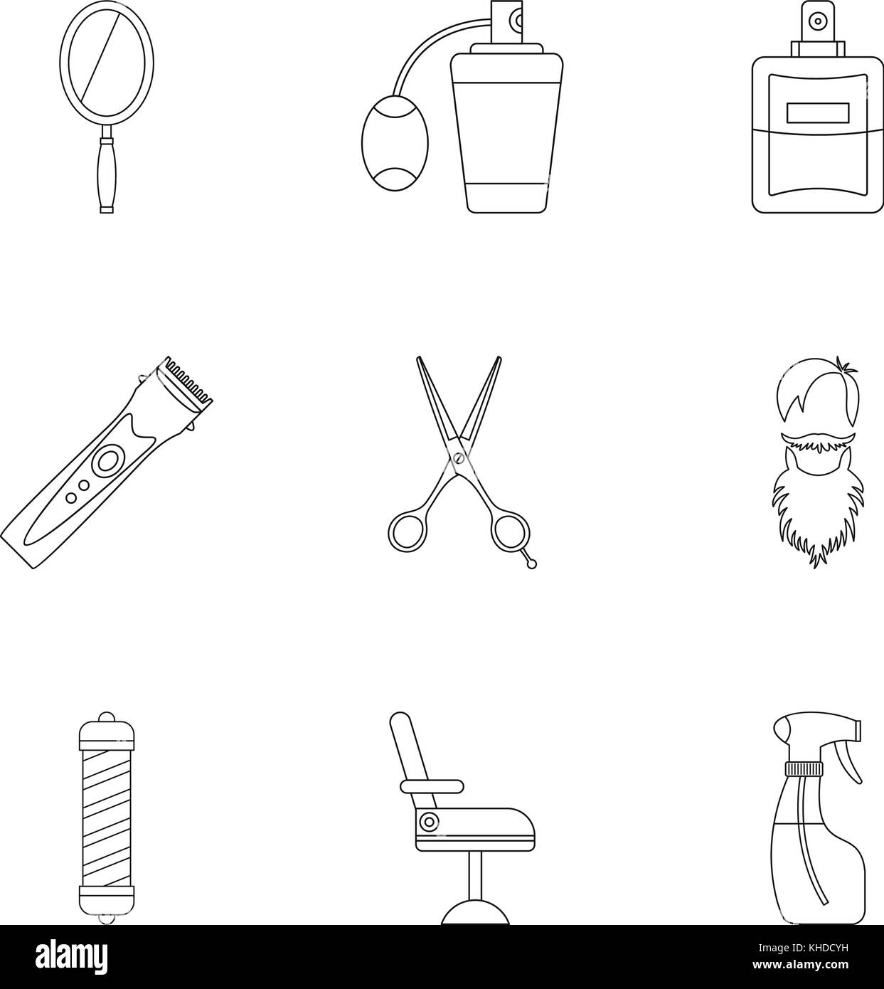 Salon icons set, outline style Stock Vector Image & Art Alamy