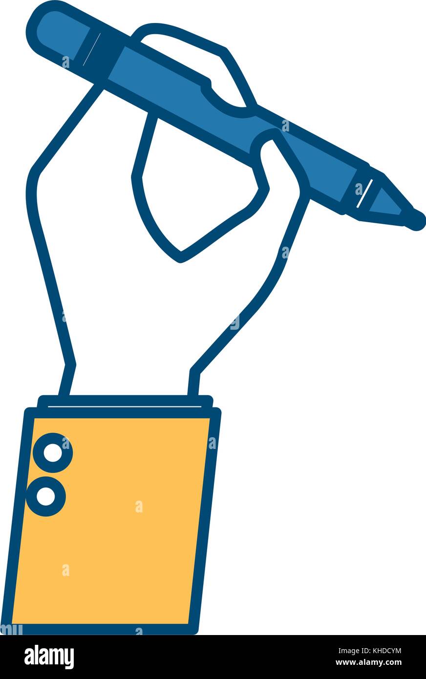 Hand holding a pen Stock Vector Image & Art - Alamy