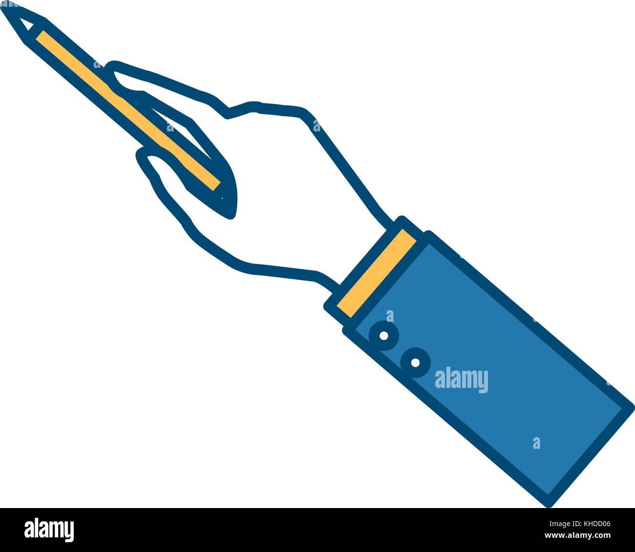 Hand holding a pencil Stock Vector Image & Art - Alamy