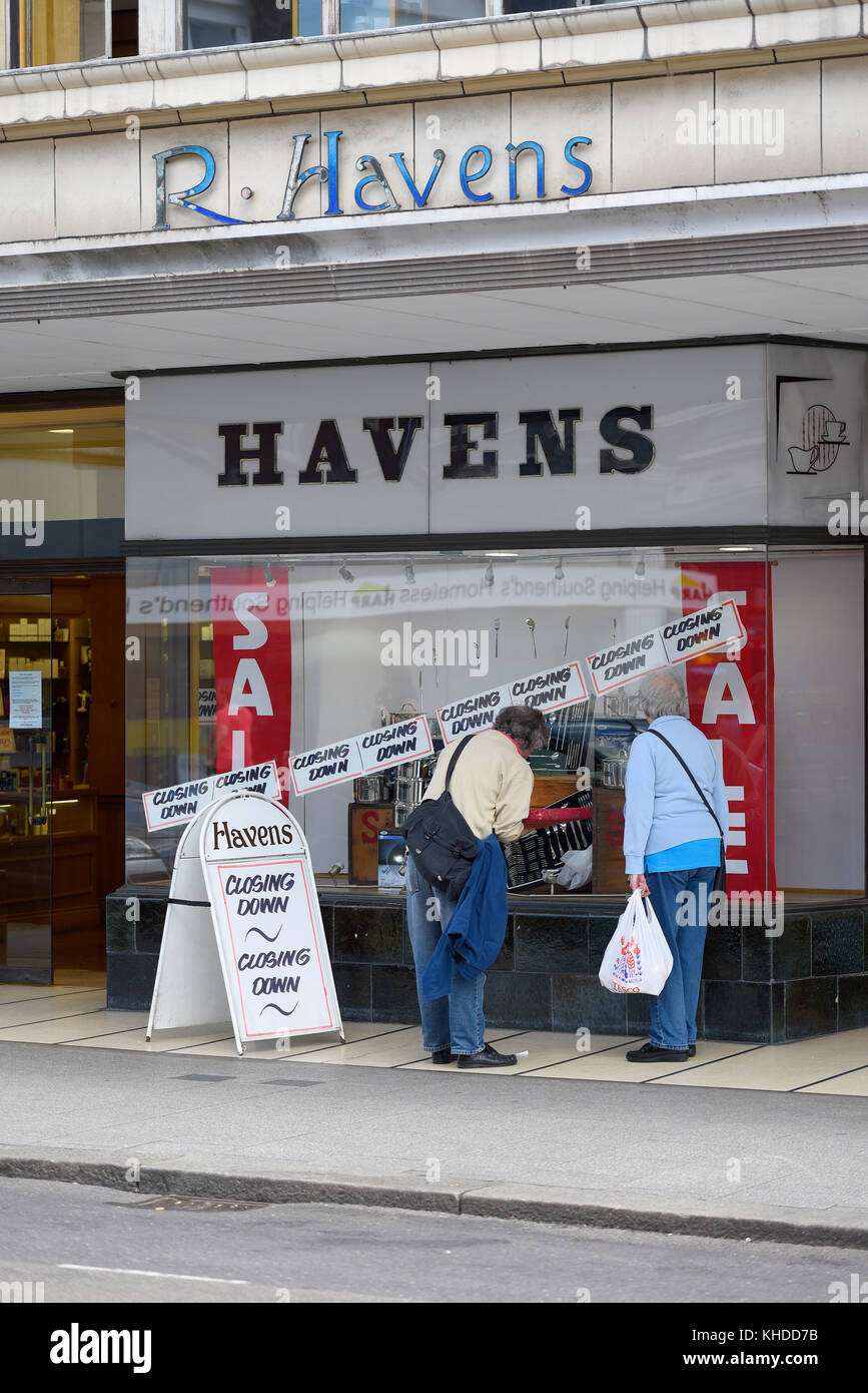 Havens department store closing down. In Hamlet Court Road, Westcliff