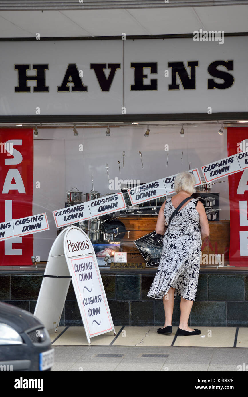 Havens department store closing down. In Hamlet Court Road, Westcliff