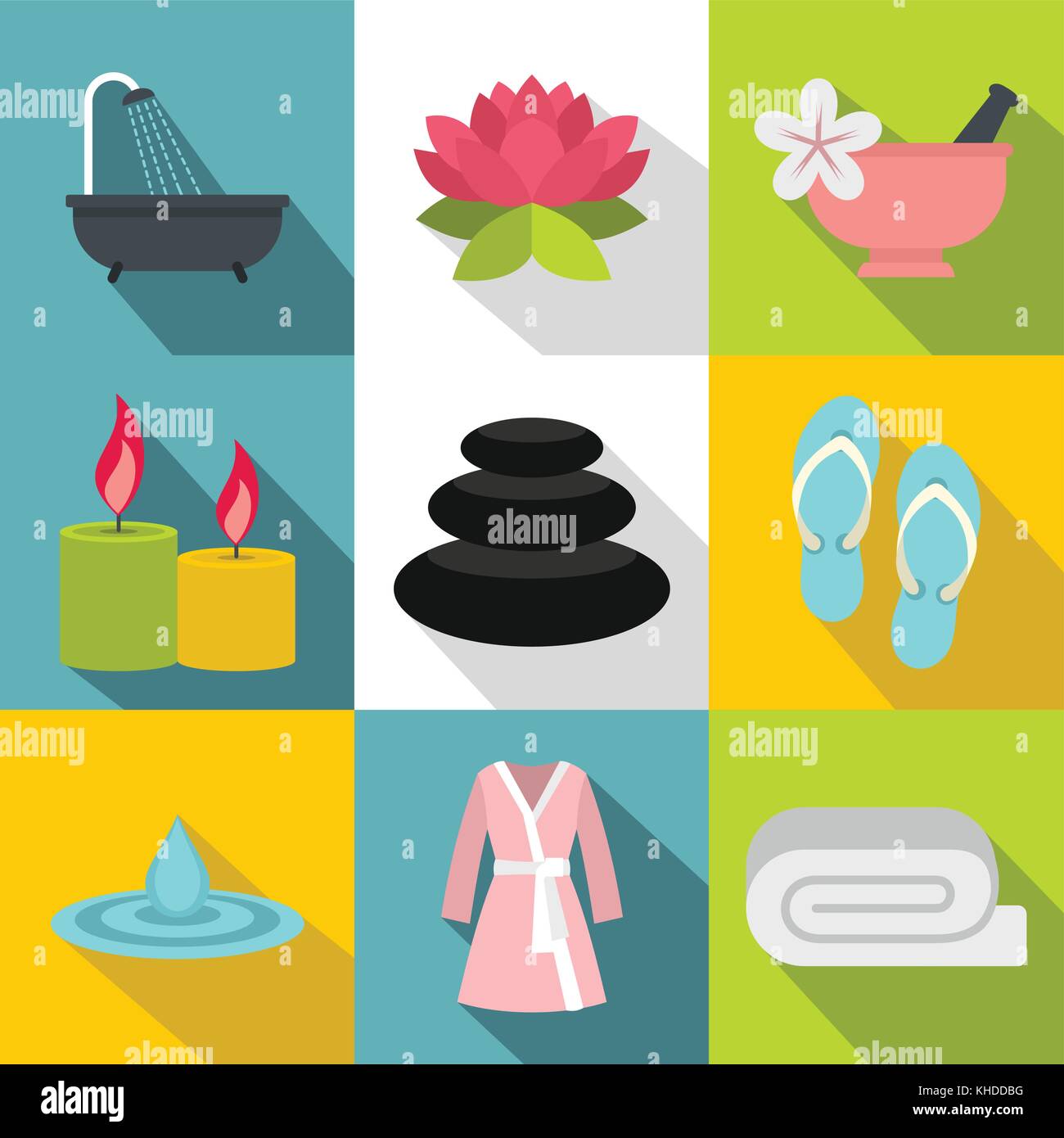 Beauty salon icons set, flat style Stock Vector Image & Art - Alamy