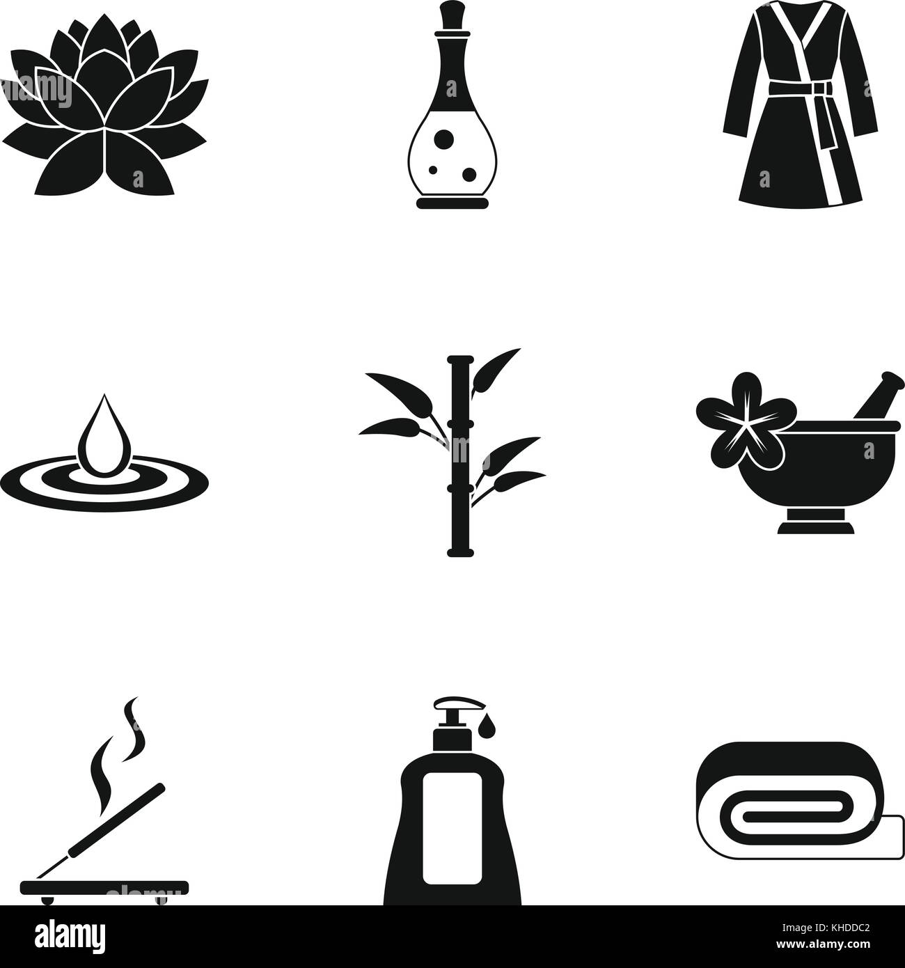 Relaxation icons set, simple style Stock Vector Image & Art - Alamy