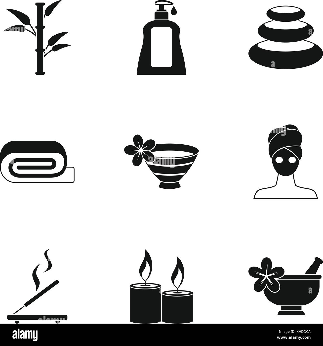 Beauty icons set, simple style Stock Vector Image & Art - Alamy
