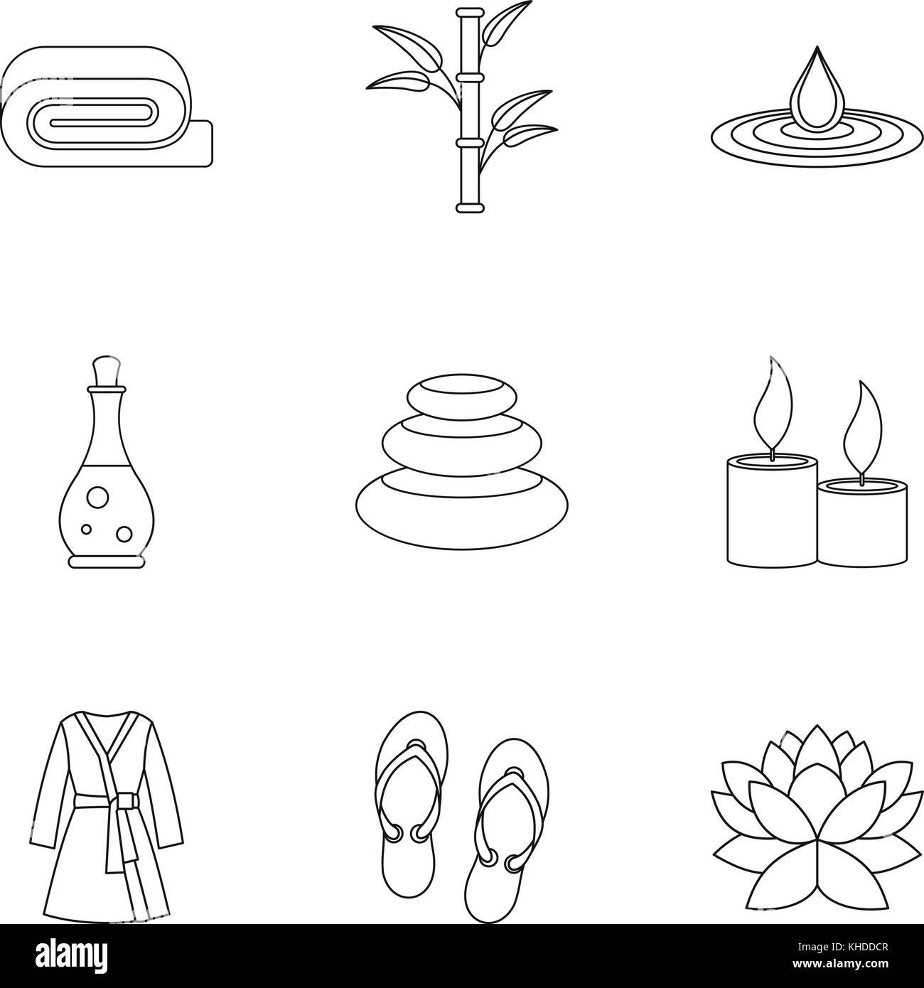 Beauty salon icons set, outline style Stock Vector Image & Art - Alamy