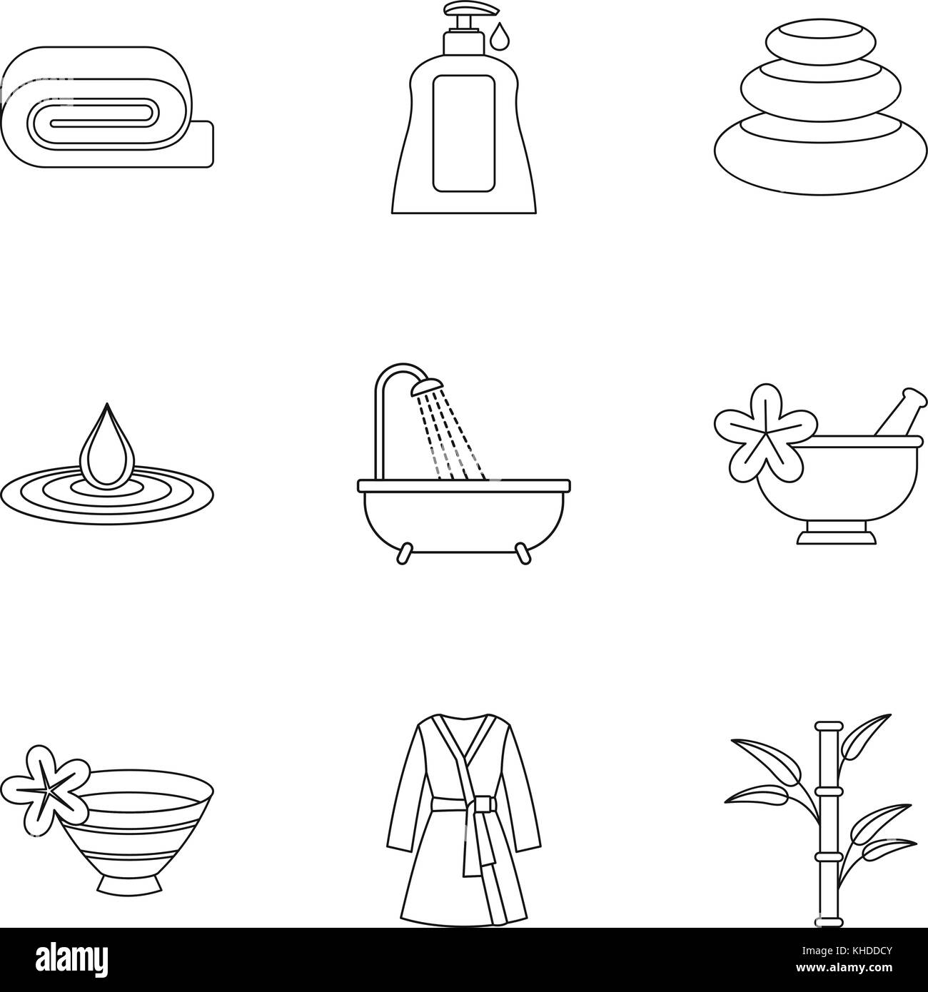 Skin care icons set, outline style Stock Vector Image & Art - Alamy