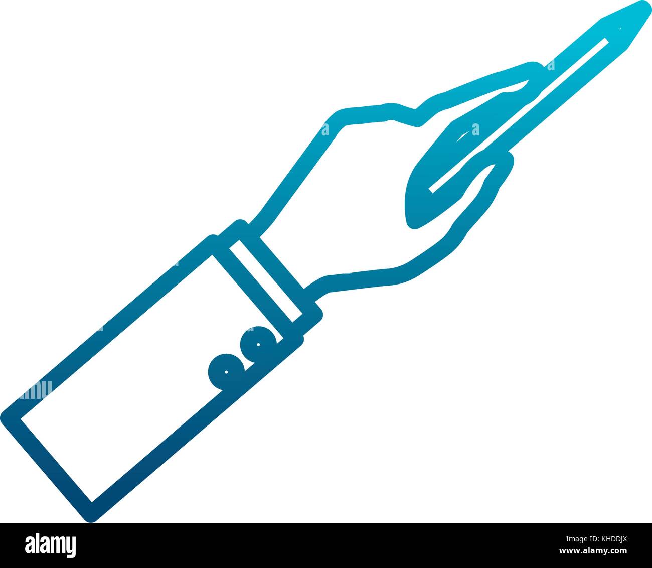 Hand holding a pencil Stock Vector Image & Art - Alamy
