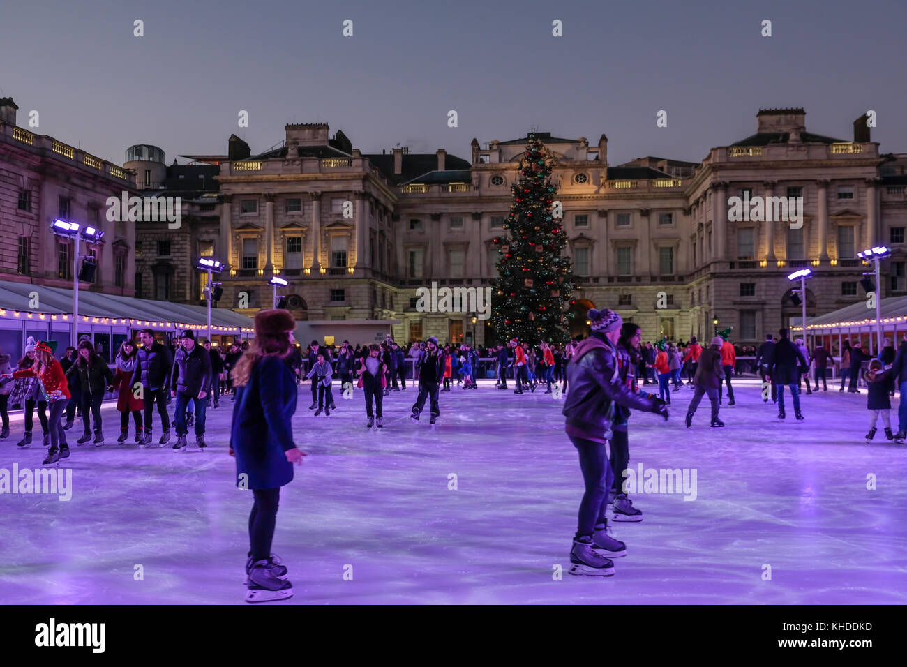 Ice rink in somerset house hi-res stock photography and images - Alamy