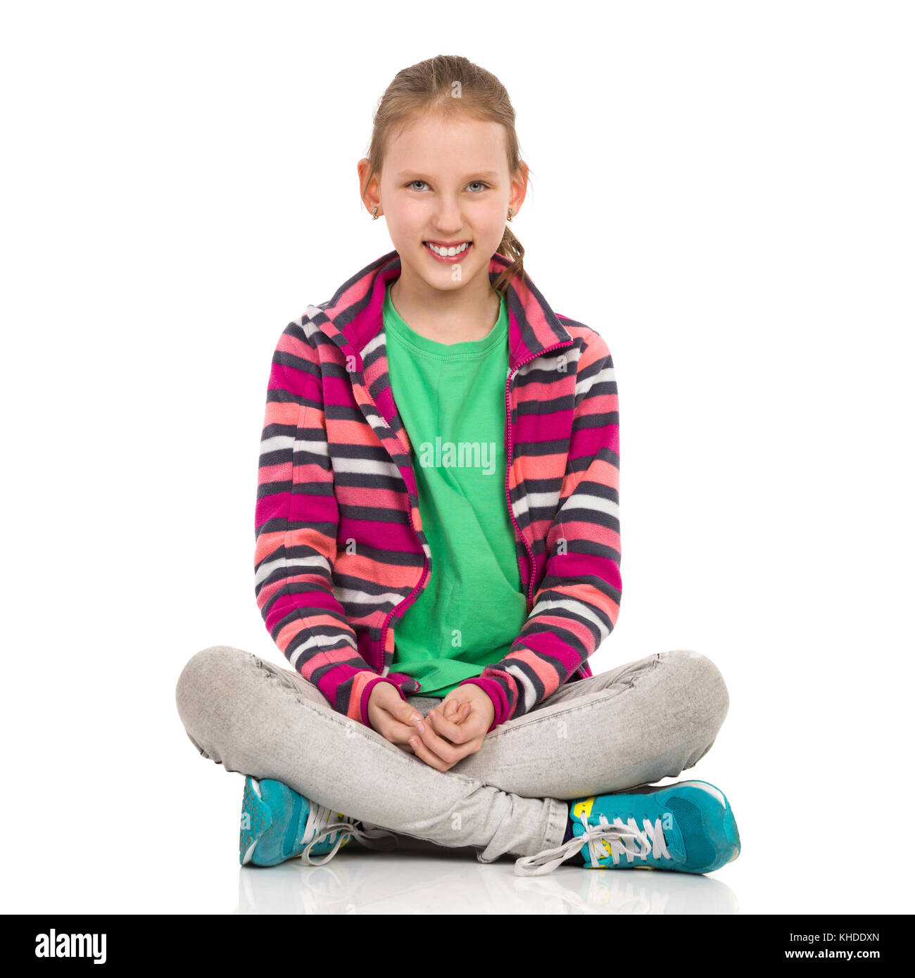 Teen Girl Legs Crossed Floor High Resolution Stock Photography and ...