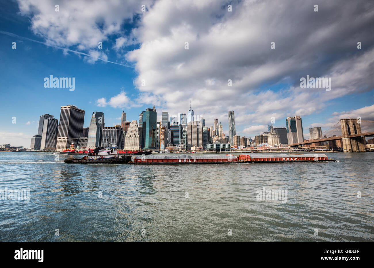 River transport on East River in New York CityNew York City Stock Photo
