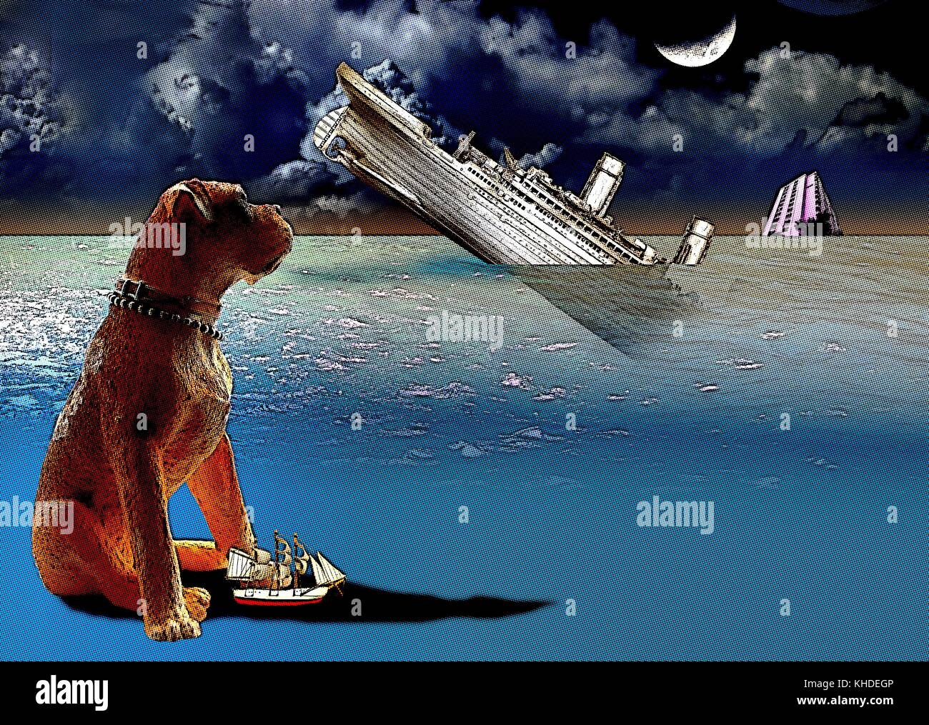 Ship , Dog Stock Photo Alamy