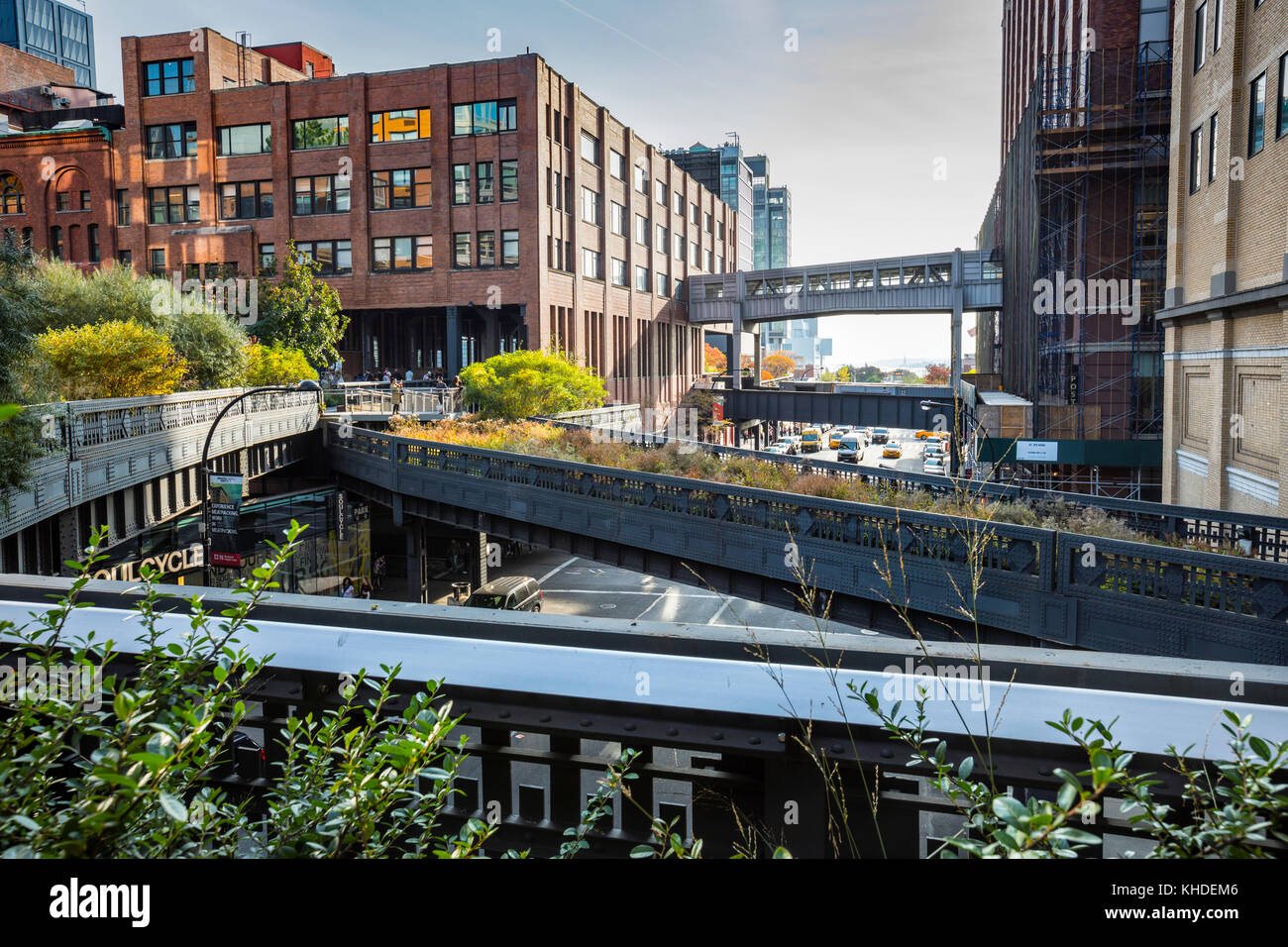 High Line Park walkway, New York City Stock Photo Alamy
