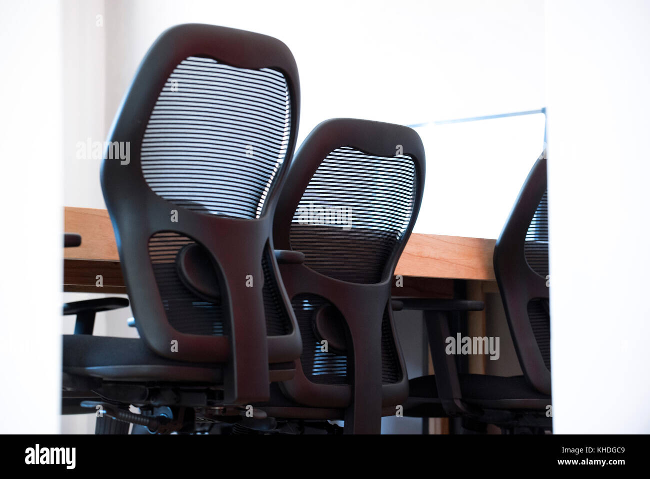 Office chairs in conference room Stock Photo