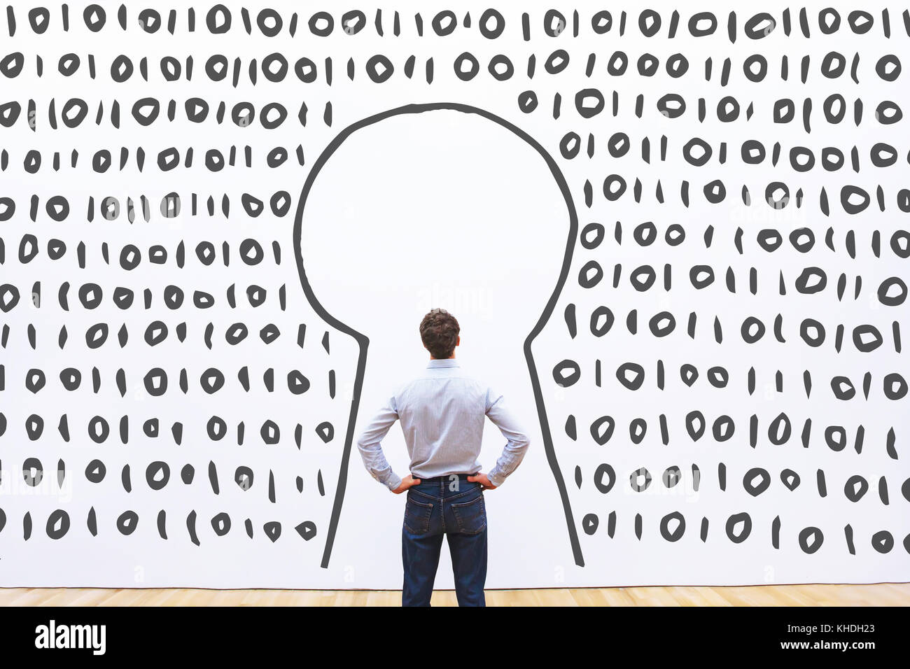 access to digital data on server, secured login concept Stock Photo