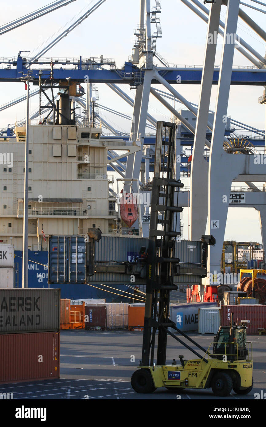 AUCKLAND, NEW ZEALAND 17th APRIL 2012 Wheeled cranes and carrier