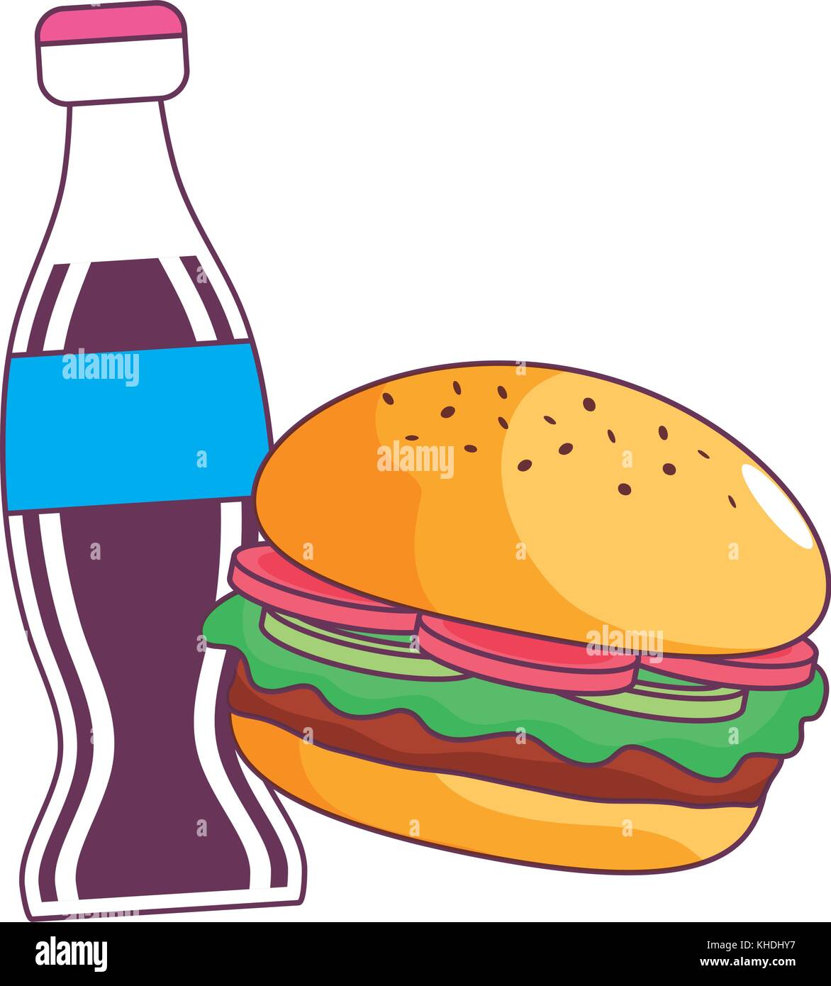 Hamburger and soda design Stock Vector Image & Art - Alamy