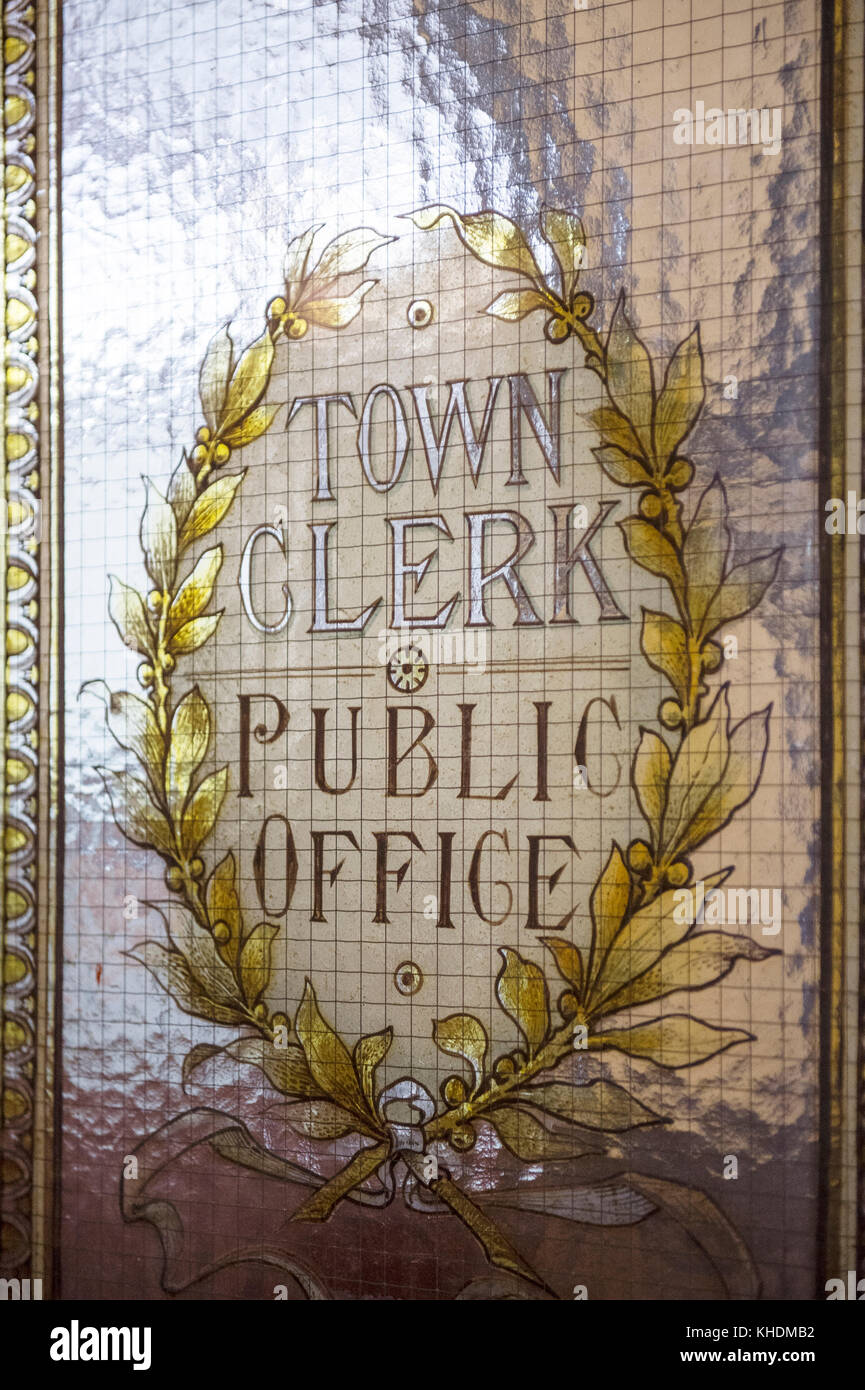 UNITED KINGDOM, SCOTLAND, GLASGOW, THE INTERIOR OF CITY CHAMBERS BUILDING IN GEORGE SQUARE Stock Photo