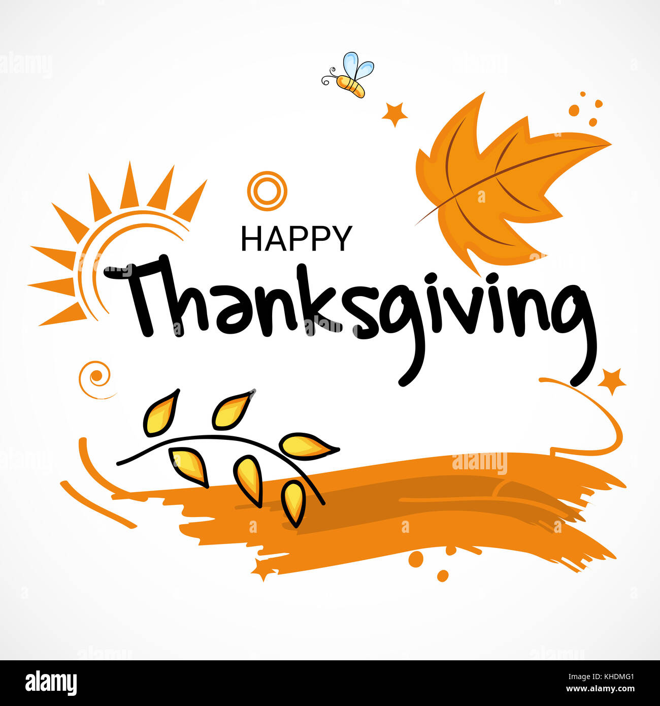 Vector illustration of a Background for Happy Thanksgiving Stock Photo ...