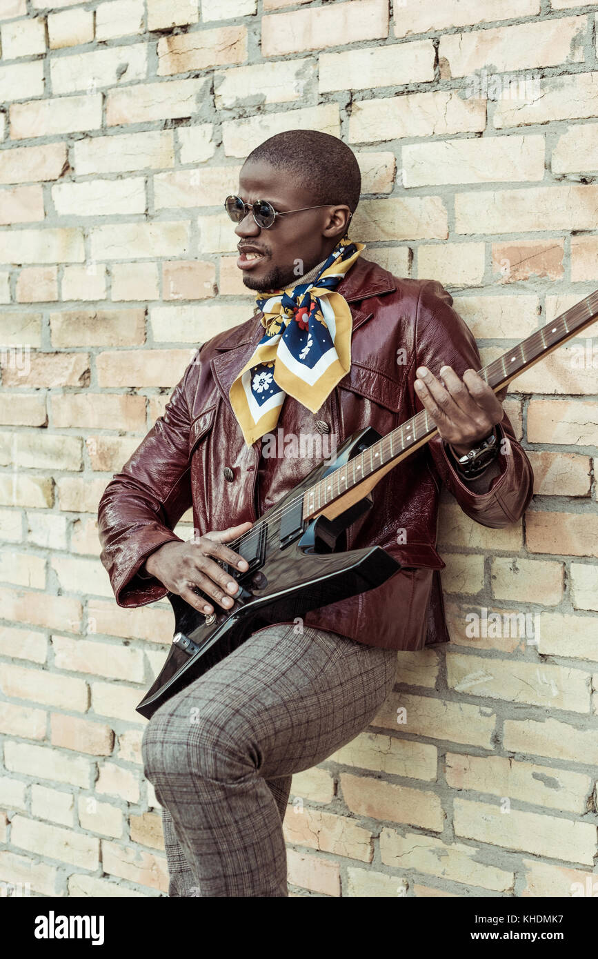 african american man playing guitar Stock Photo - Alamy