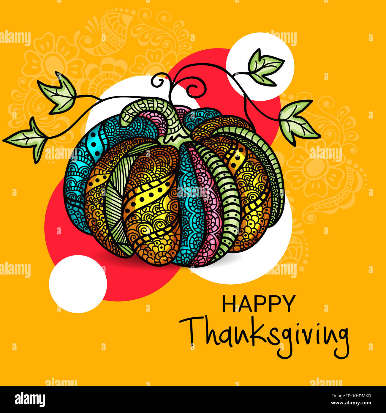 Vector illustration of a Background for Happy Thanksgiving Stock Photo ...