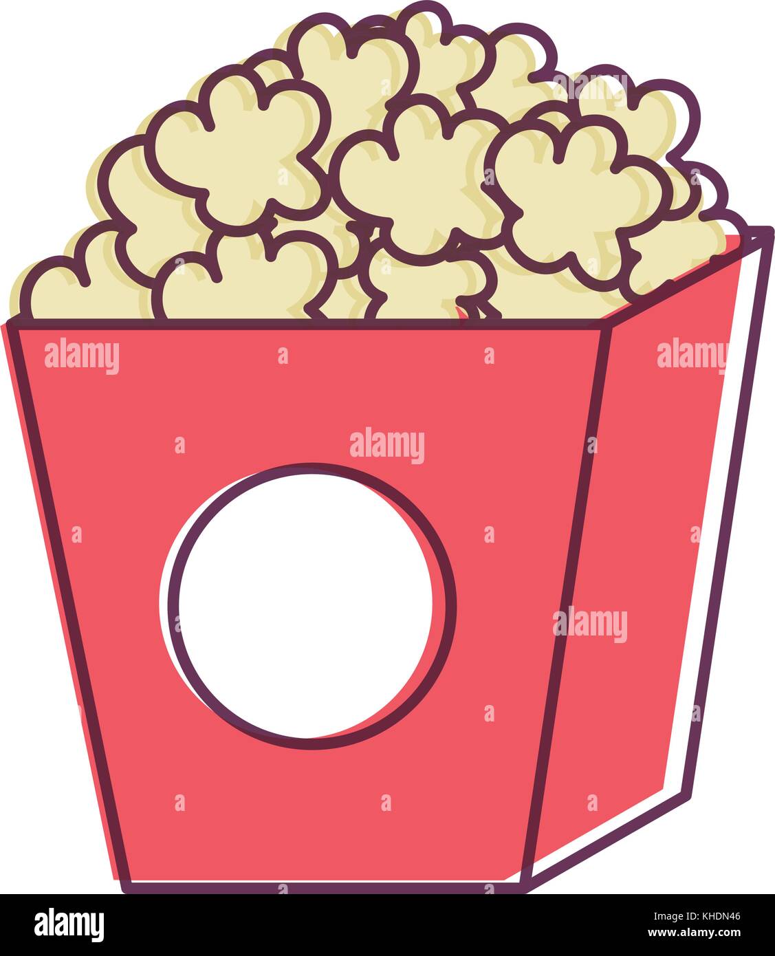Pop corn of fast food and urban menu theme Isolated design Vector ...