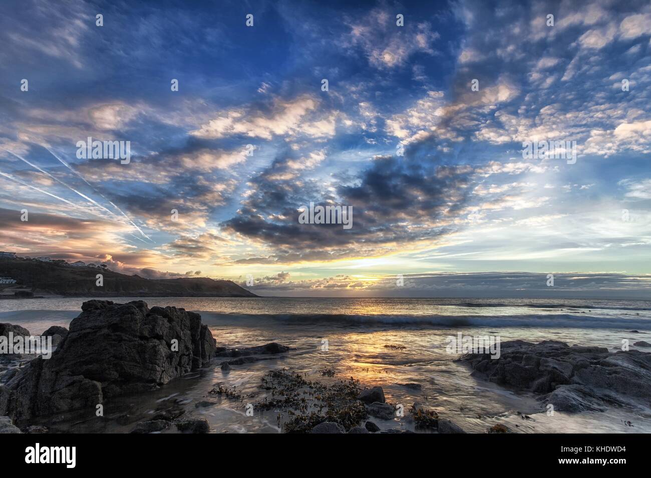 Gower peninsula sunrise Stock Photo