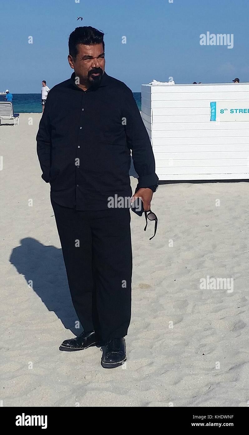MIAMI BEACH - APRIL 27: George Lopez seen out and about at the beach on ...