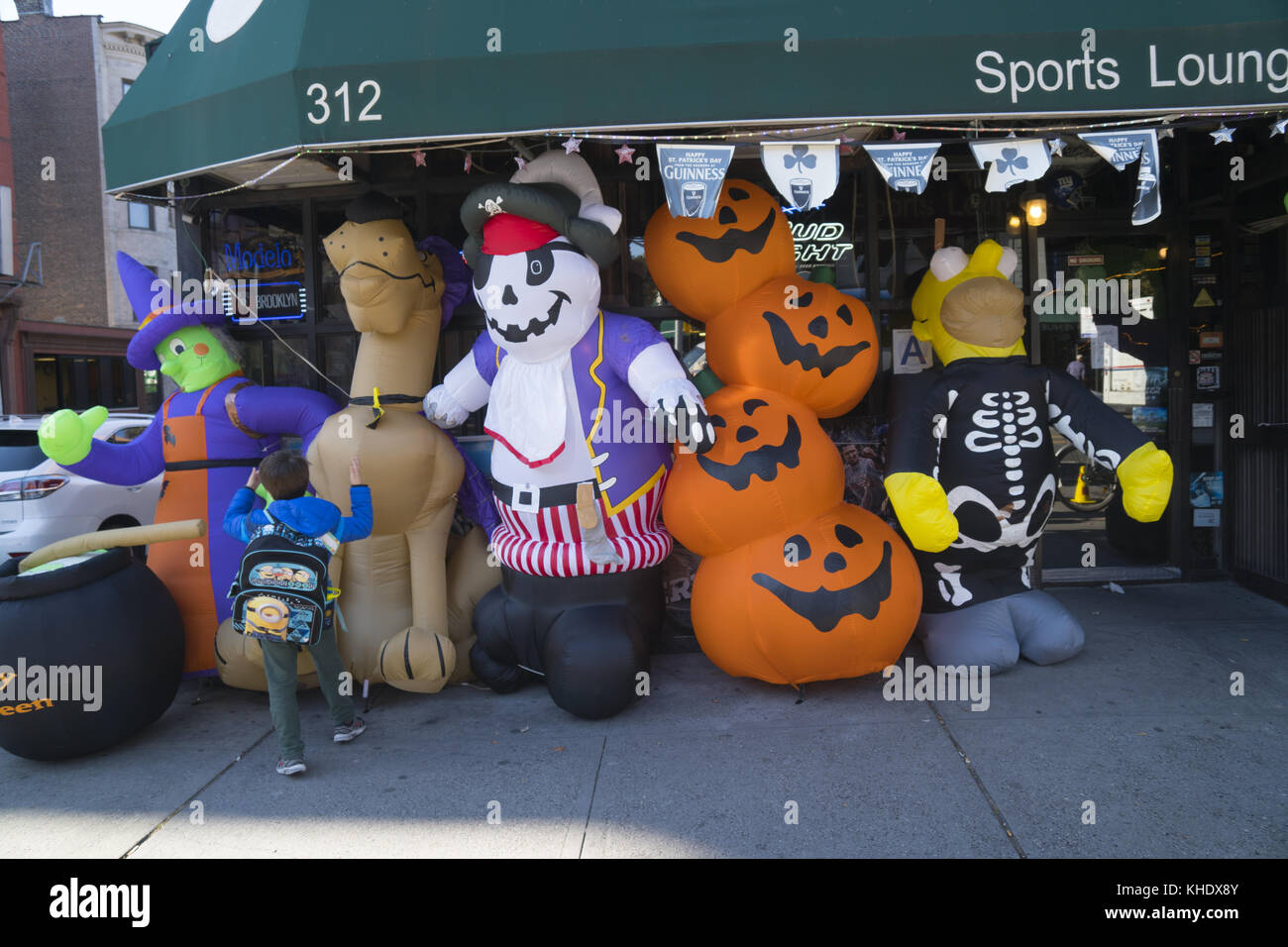 Blowup Halloween Decorations For Sale Along 7th Avenue In Park