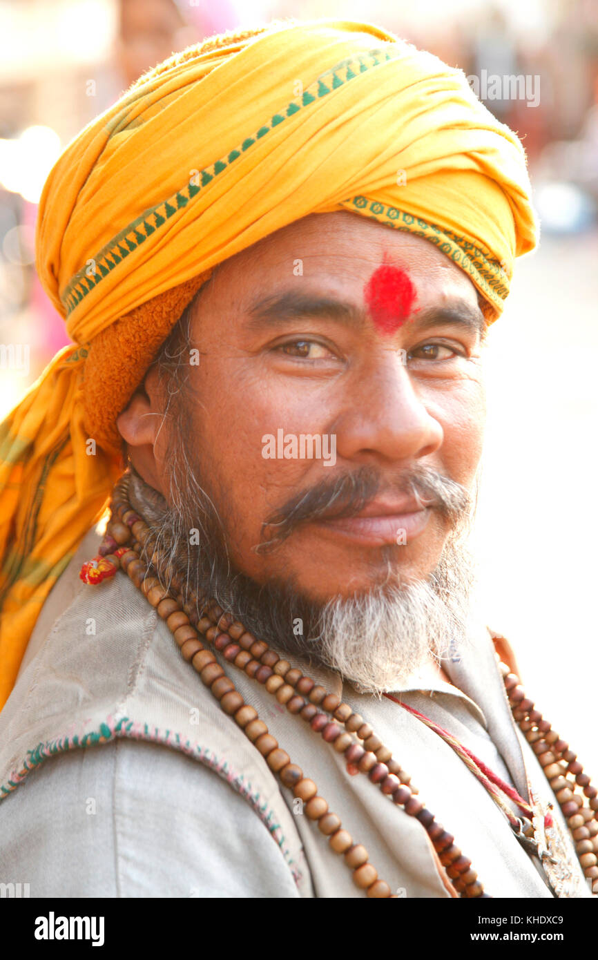 Sadhu (Baba), Indian Holy Man, Badarinath, Himalayas, India (© Saji ...