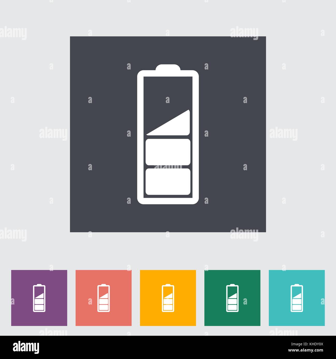Charging the battery, flat single icon. Vector illustration Stock ...
